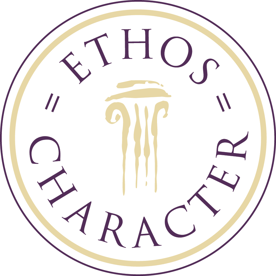 Ethos logo with Ethos Character tagline